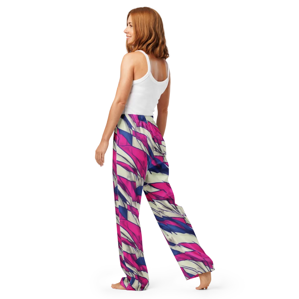 Cobalt Fold on Women's Pajama Pants — Back