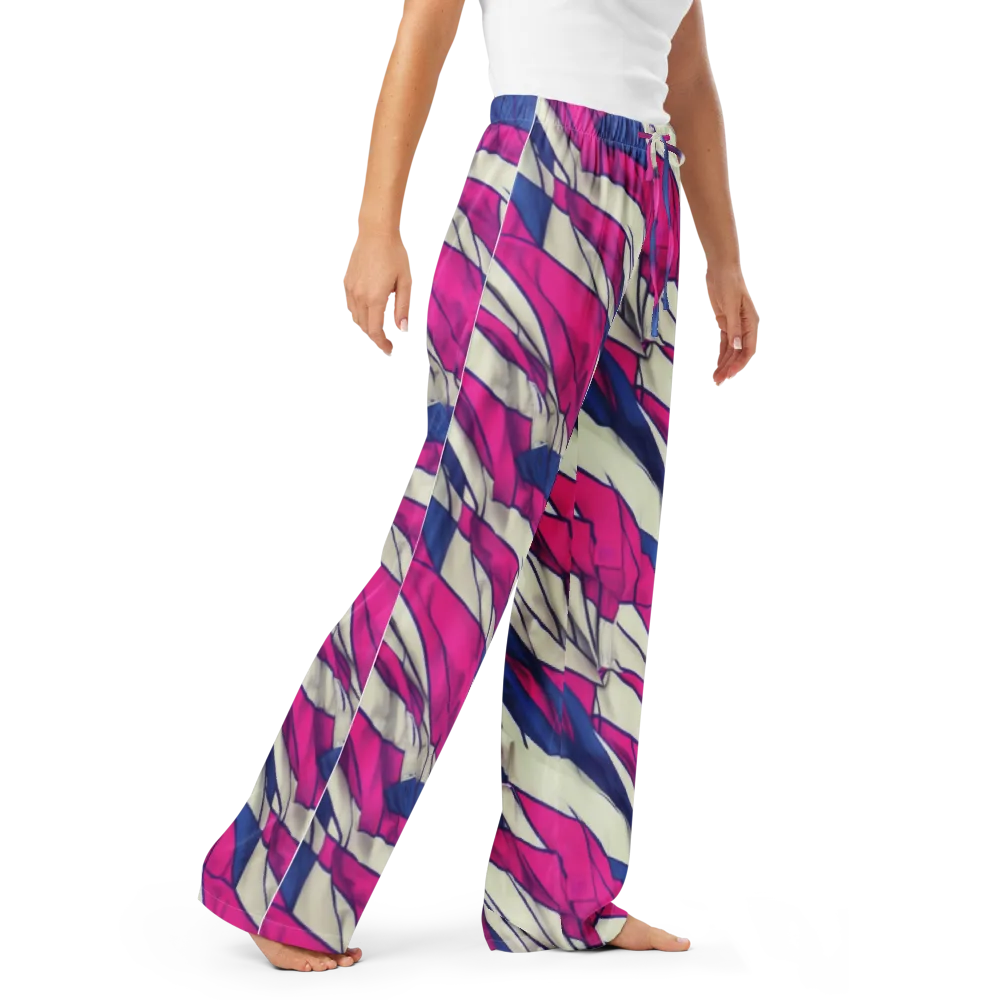 Cobalt Fold on Women's Pajama Pants — Right Front