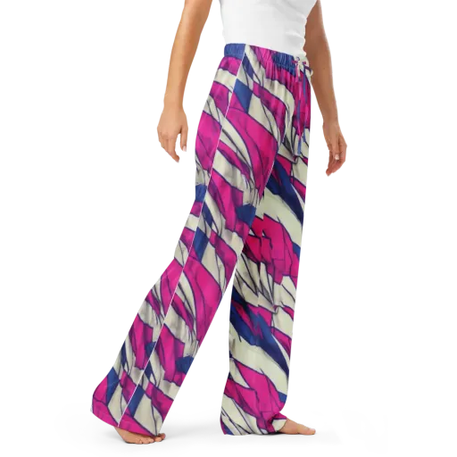 Cobalt Fold on a Women's Pajama Pants