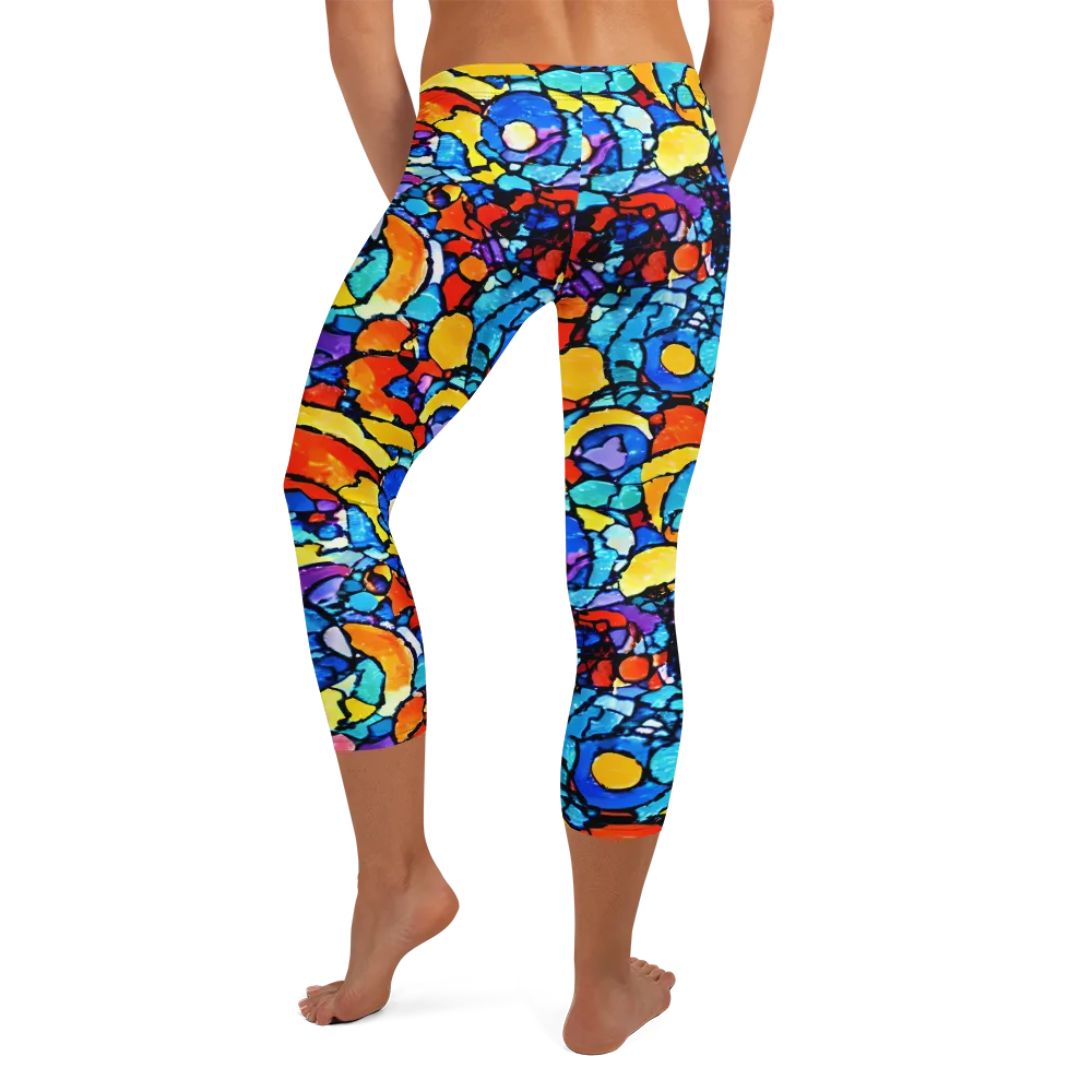 Prism Carnival on Capri Leggings — Back
