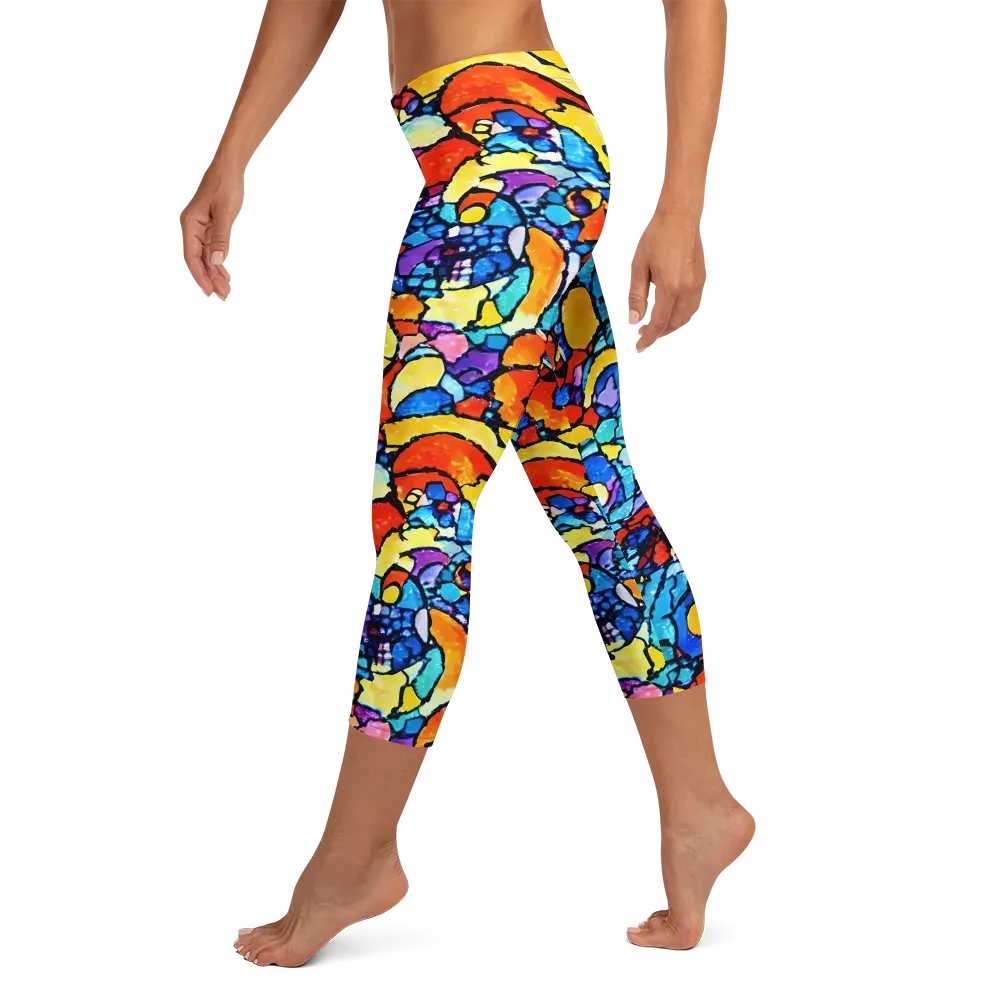 Prism Carnival on Capri Leggings — Left