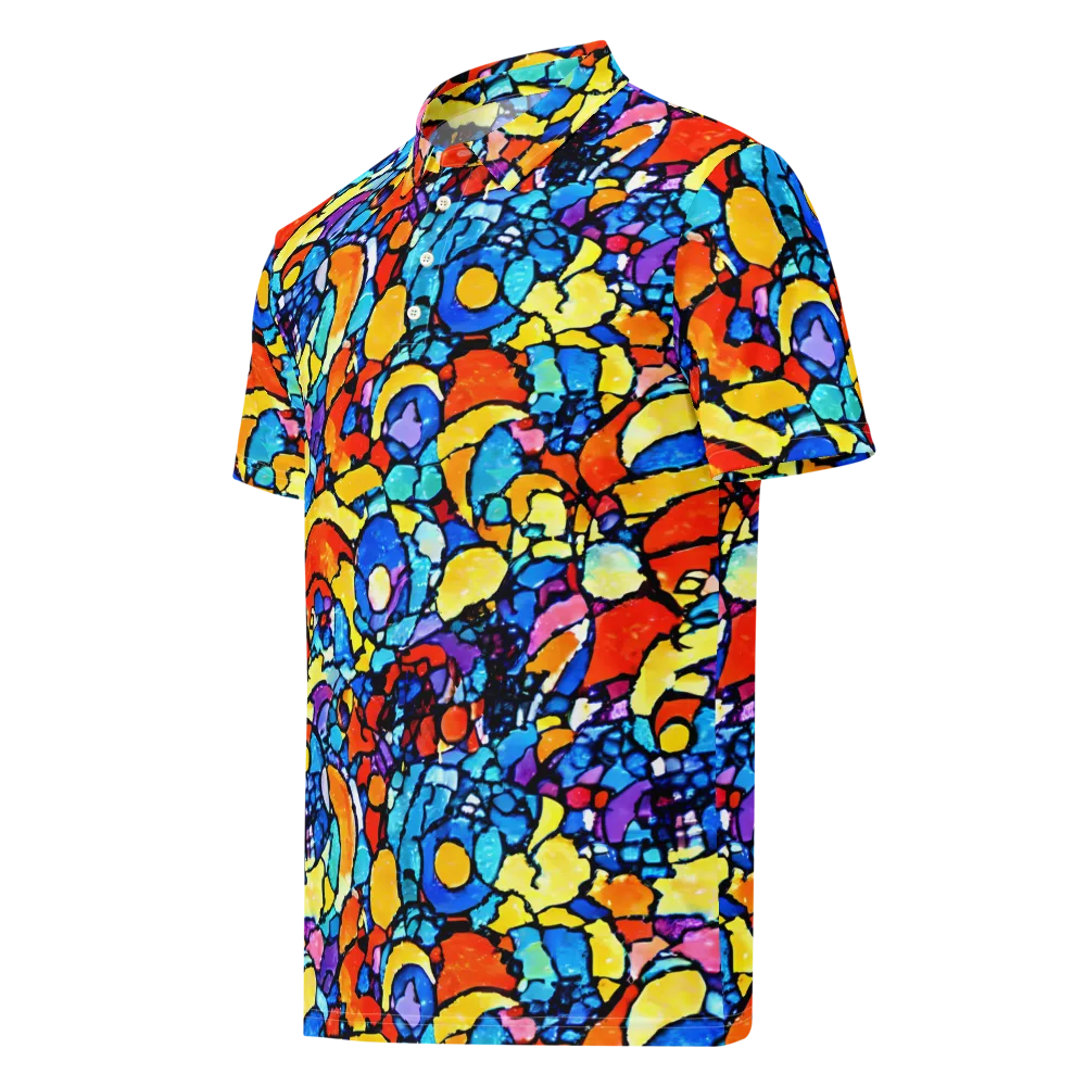 Prism Carnival on Men's Slim Fit Polo Shirt — Left Front