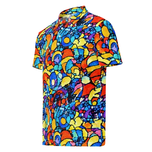 Prism Carnival on a Men's Slim Fit Polo Shirt