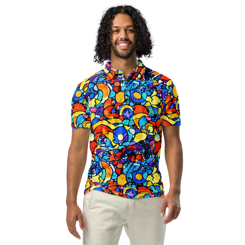 Prism Carnival on Men's Slim Fit Polo Shirt — Front
