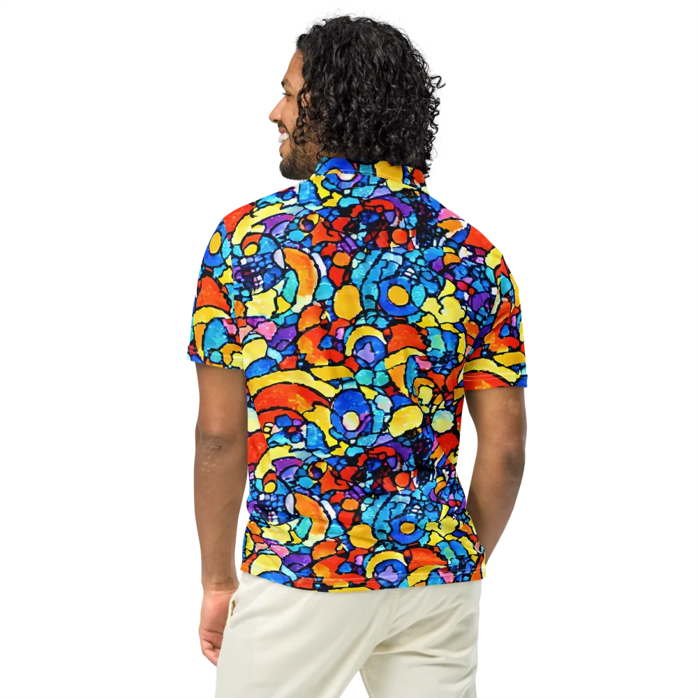 Prism Carnival on Men's Slim Fit Polo Shirt — Back