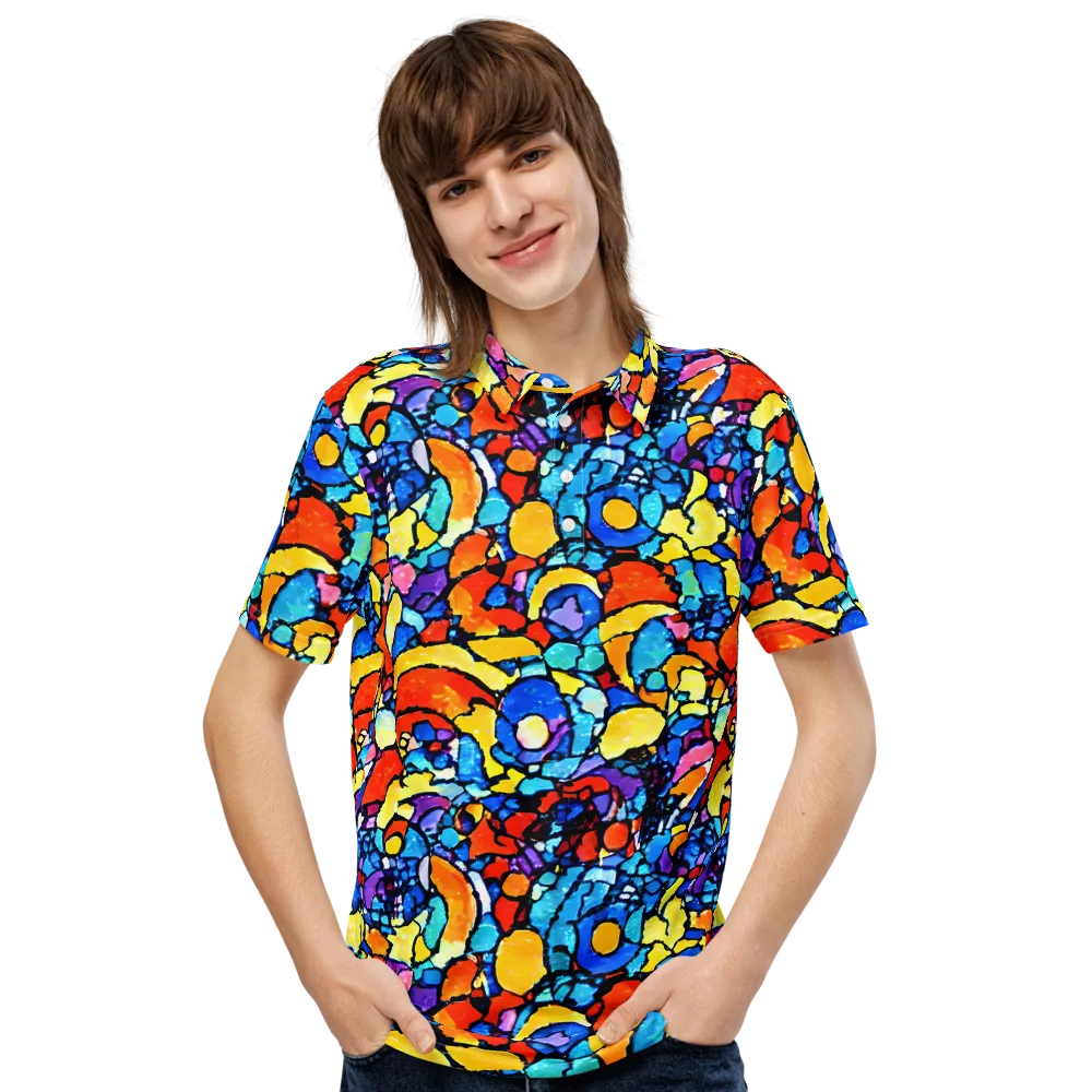 Prism Carnival on Men's Slim Fit Polo Shirt — Front