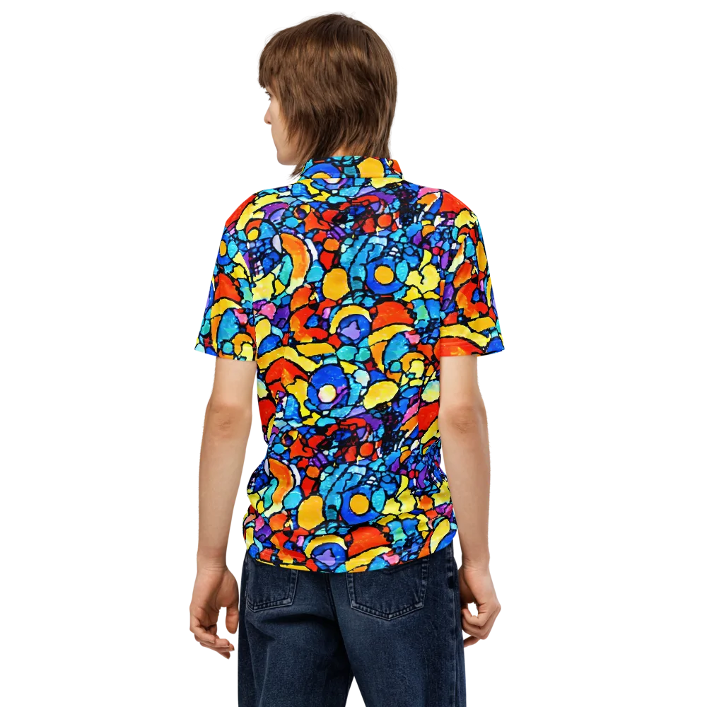 Prism Carnival on Men's Slim Fit Polo Shirt — Back