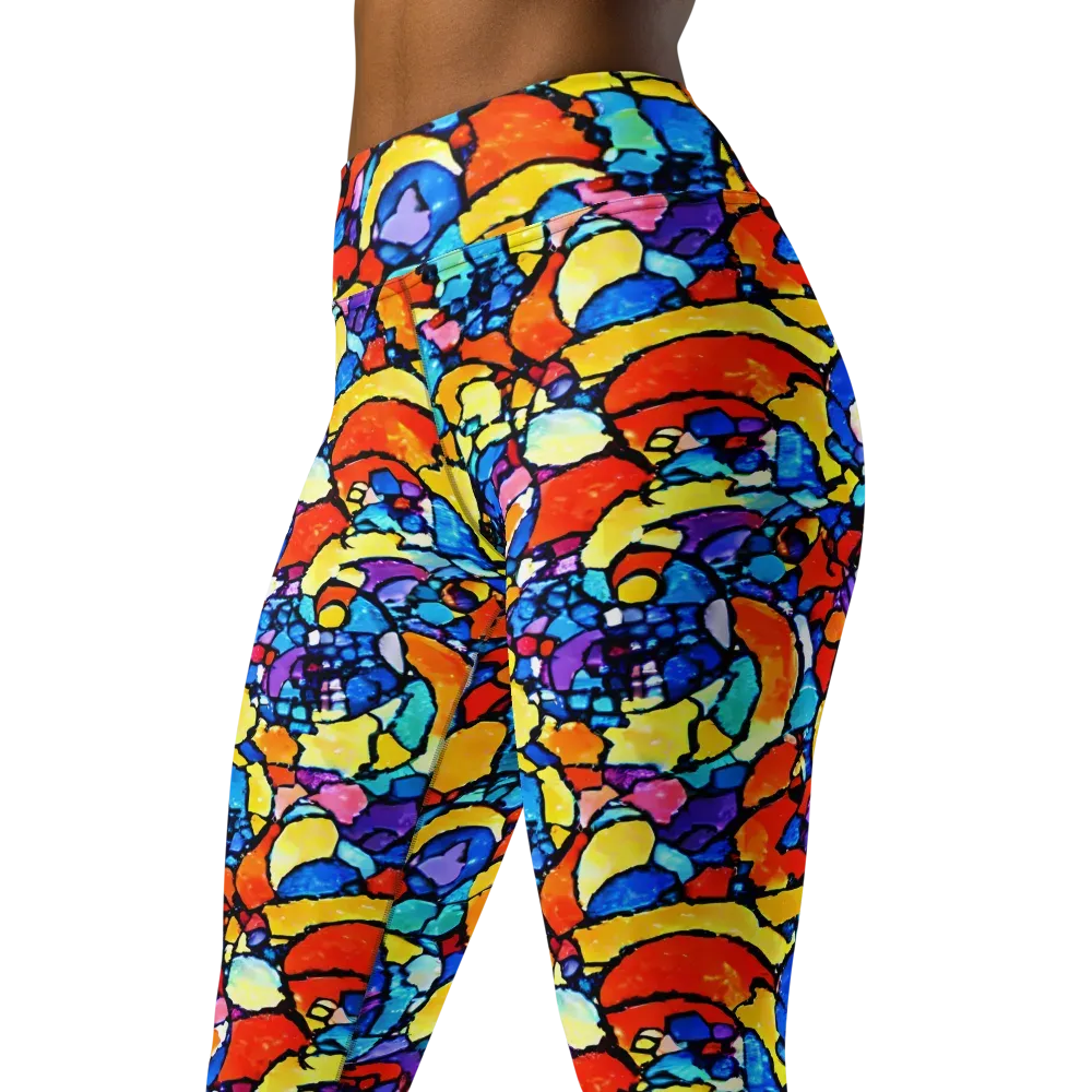 Prism Carnival on Yoga Leggings — Left Front