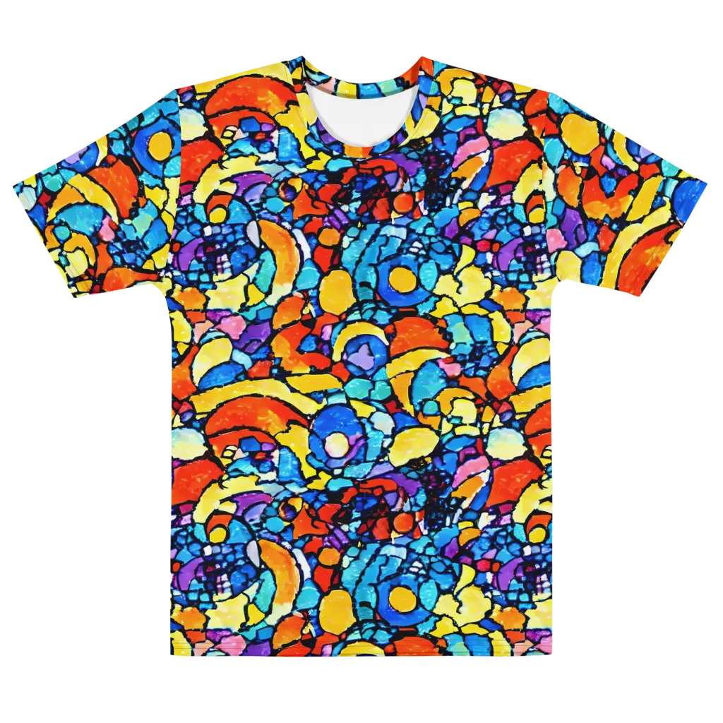 Prism Carnival on Men's Cotton Crew Neck T-Shirt — Front