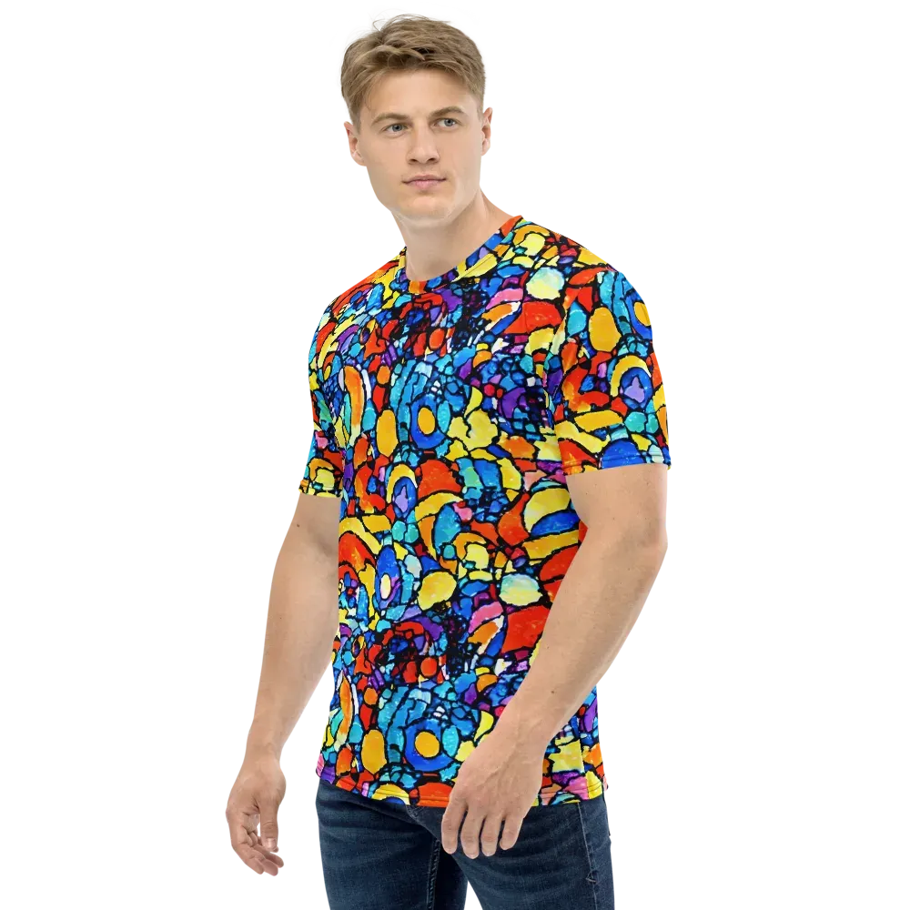 Prism Carnival on Men's Crew Neck T-Shirt — Left
