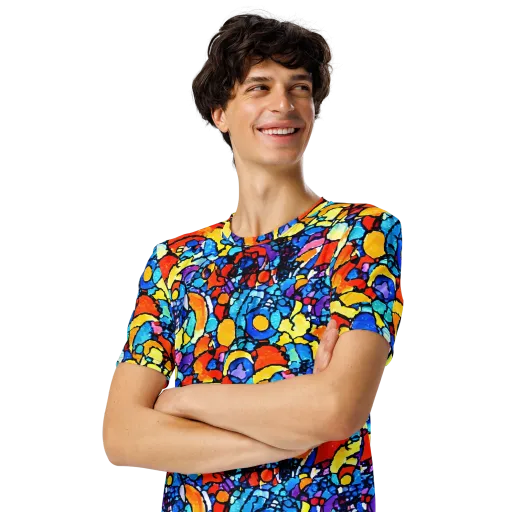 Prism Carnival on a Men's Crew Neck T-Shirt