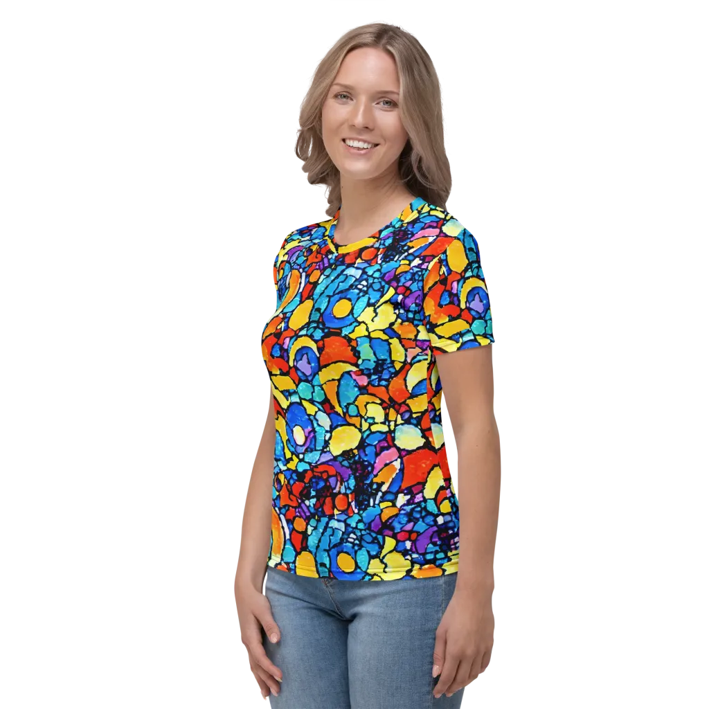 Prism Carnival on Women's Crew Neck T-Shirt — Left