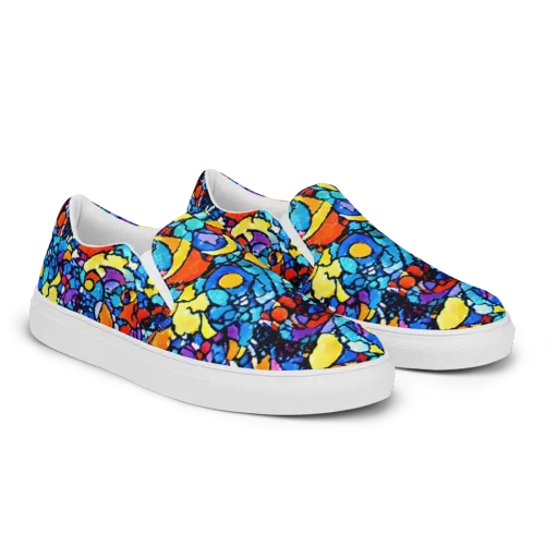 Prism Carnival on a Men's Slip-On Canvas Shoes