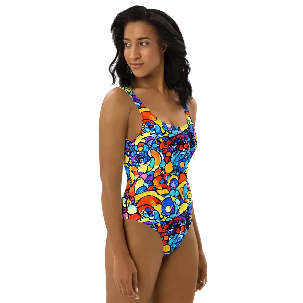Prism Carnival on One-Piece Swimsuit — Right