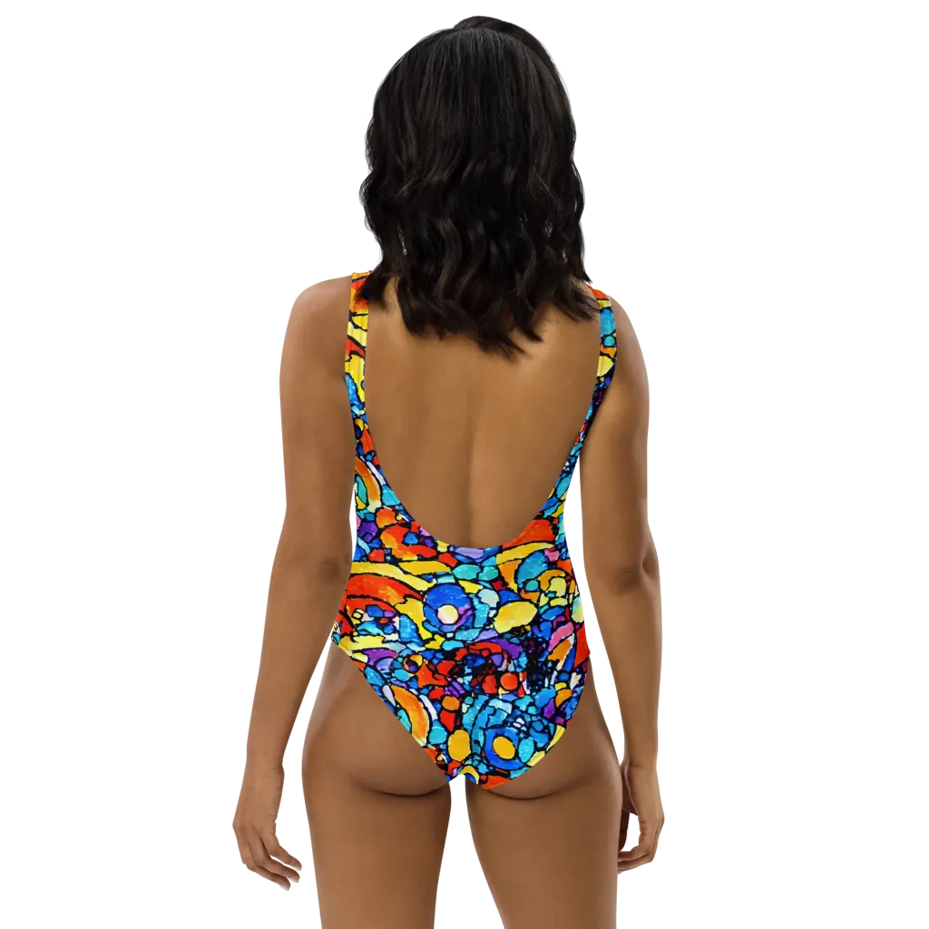 Prism Carnival on One-Piece Swimsuit — Back