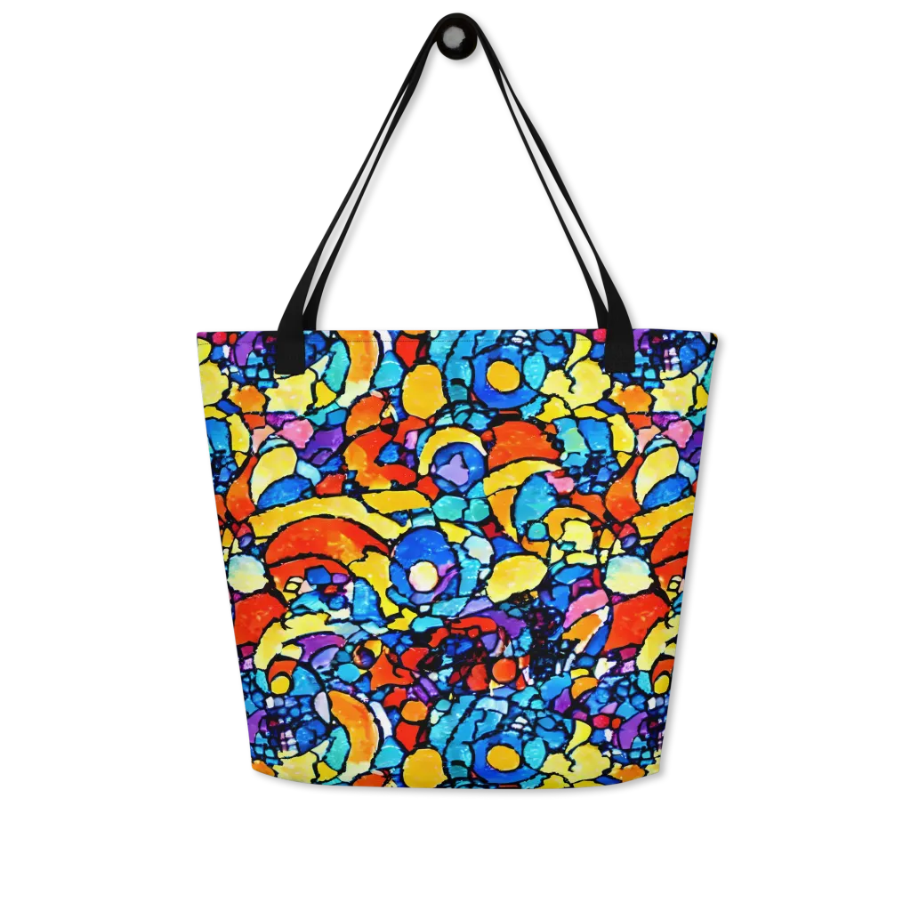 Prism Carnival on Large Tote Bag W/ Pocket — Front