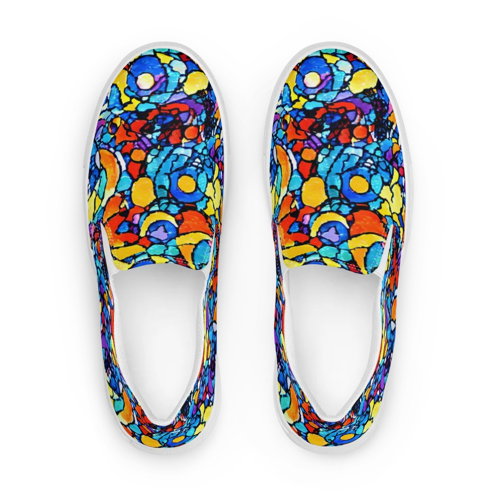 Prism Carnival on Women's Slip-On Canvas Shoes — Front