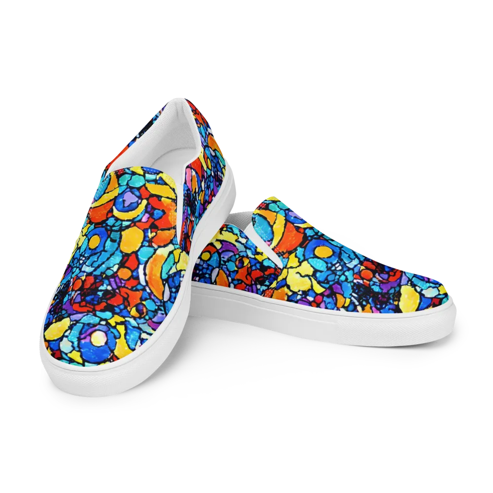 Prism Carnival on Women's Slip-On Canvas Shoes — Left Front