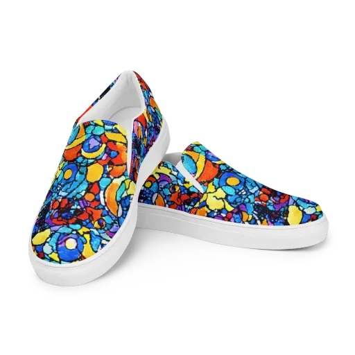 Prism Carnival on a Women's Slip-On Canvas Shoes