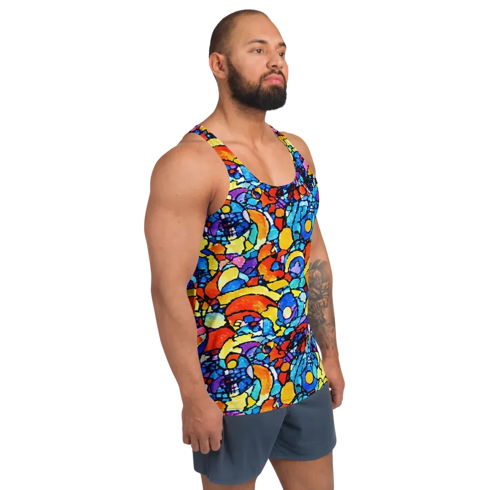Prism Carnival on Men's Tank Top — Right Front