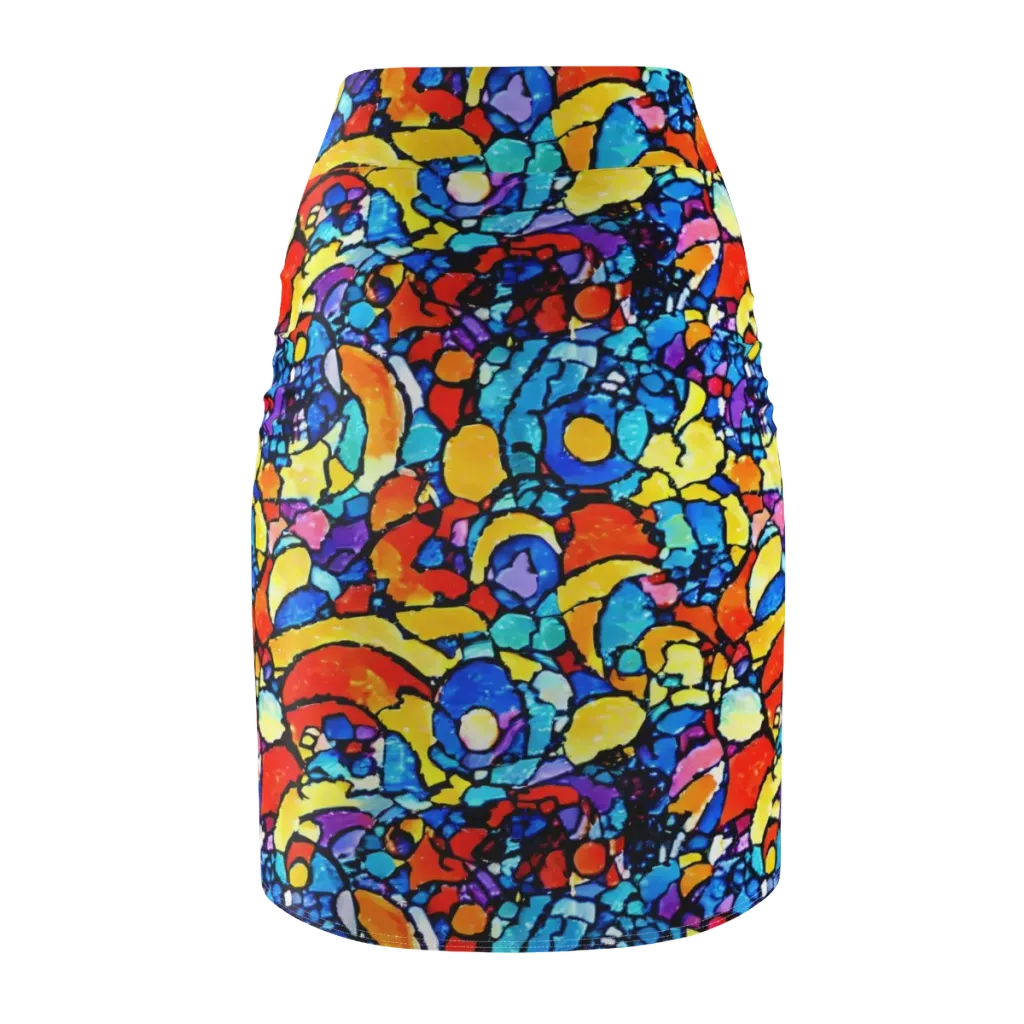 Prism Carnival on Pencil Skirt — Back
