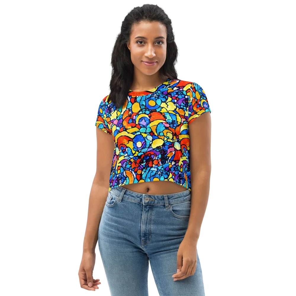 Prism Carnival on Crop Tee — Front