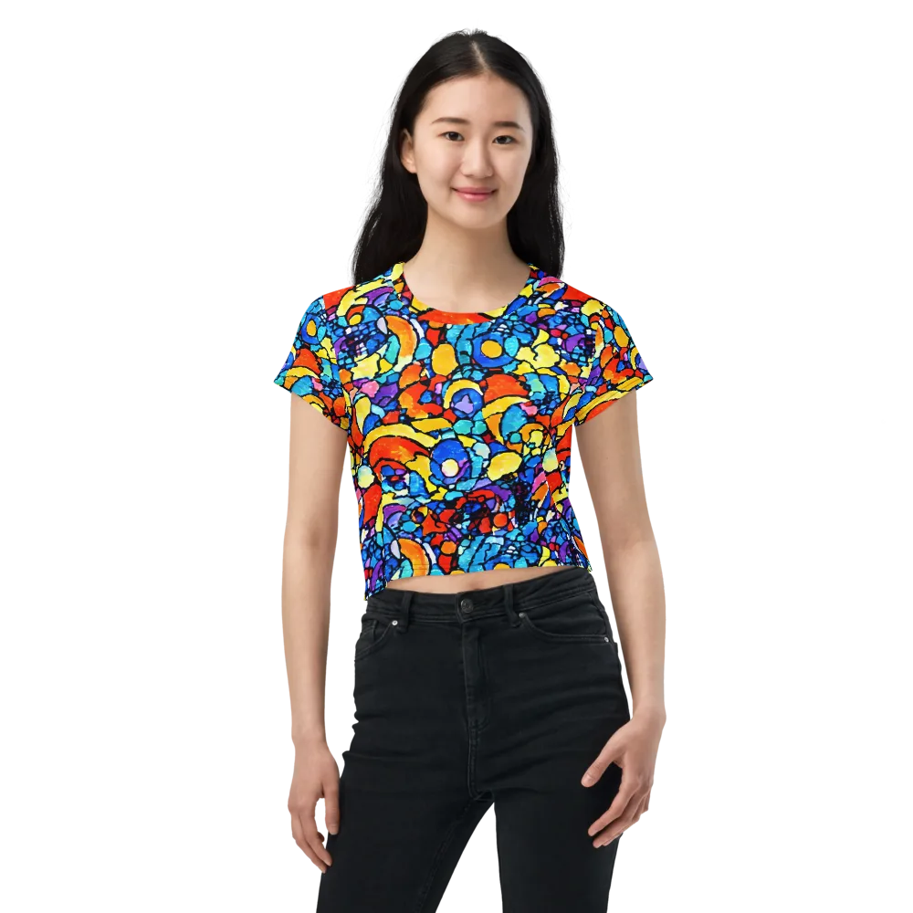 Prism Carnival on Crop Tee — Front