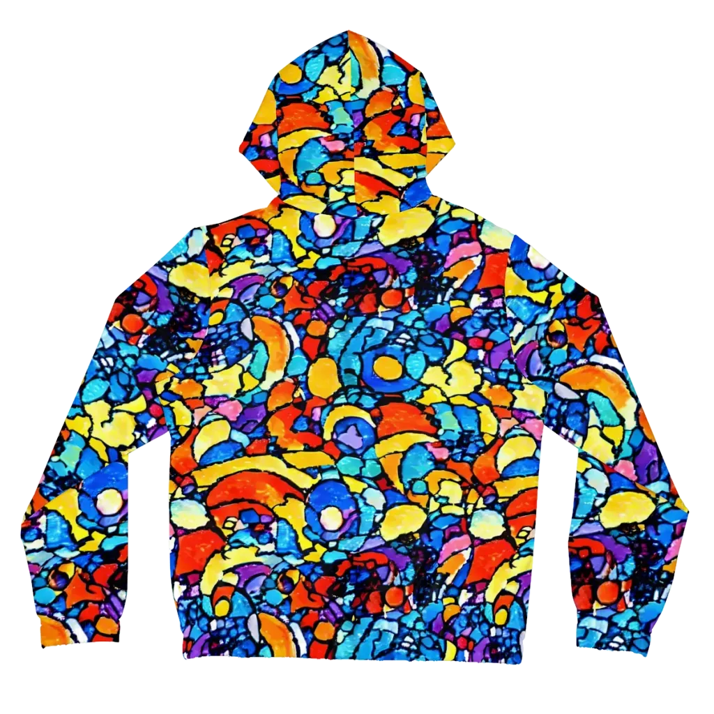 Prism Carnival on Women's Full-Zip Hoodie — Back