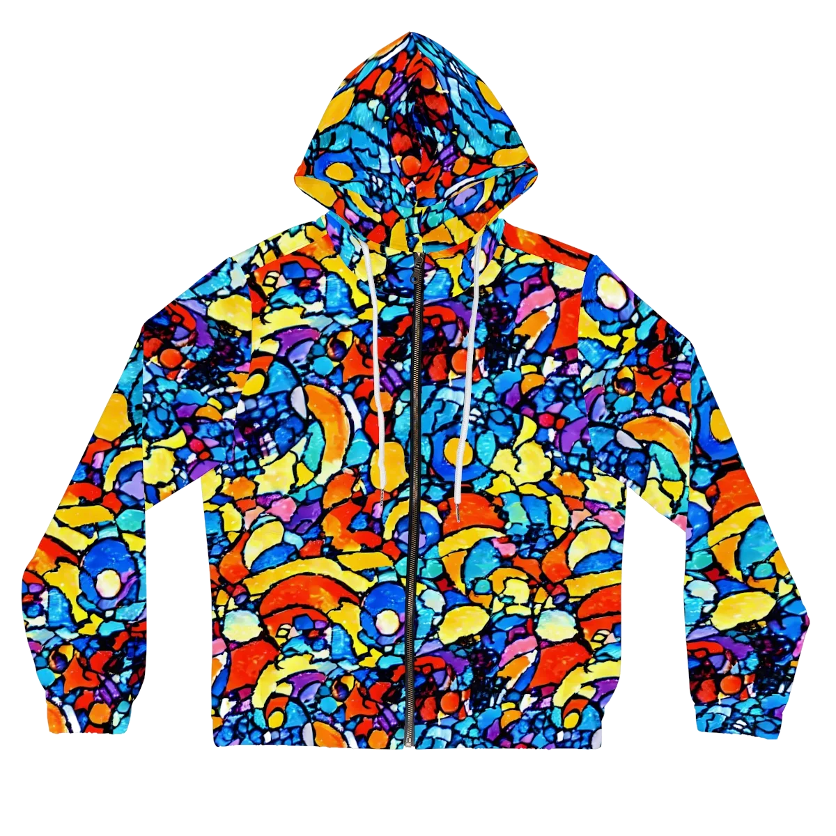 Prism Carnival on Women's Full-Zip Hoodie — Front
