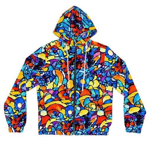 Prism Carnival on a Women's Full-Zip Hoodie