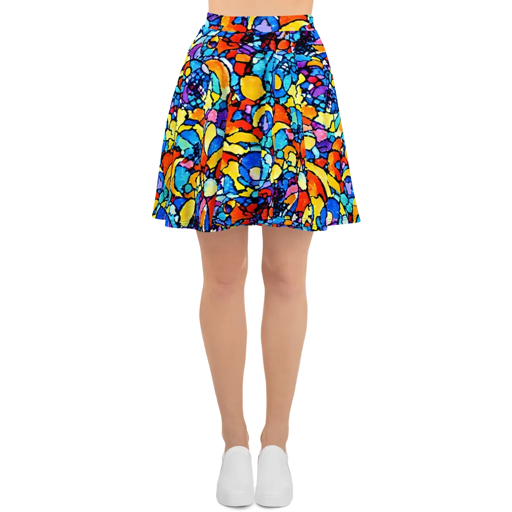 Prism Carnival on Skater Skirt — Front