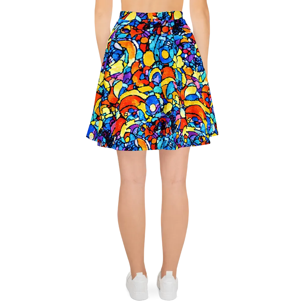Prism Carnival on Skater Skirt — Back