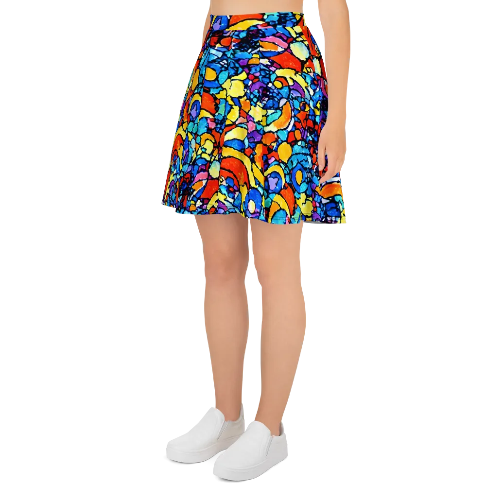 Prism Carnival on Skater Skirt — Left