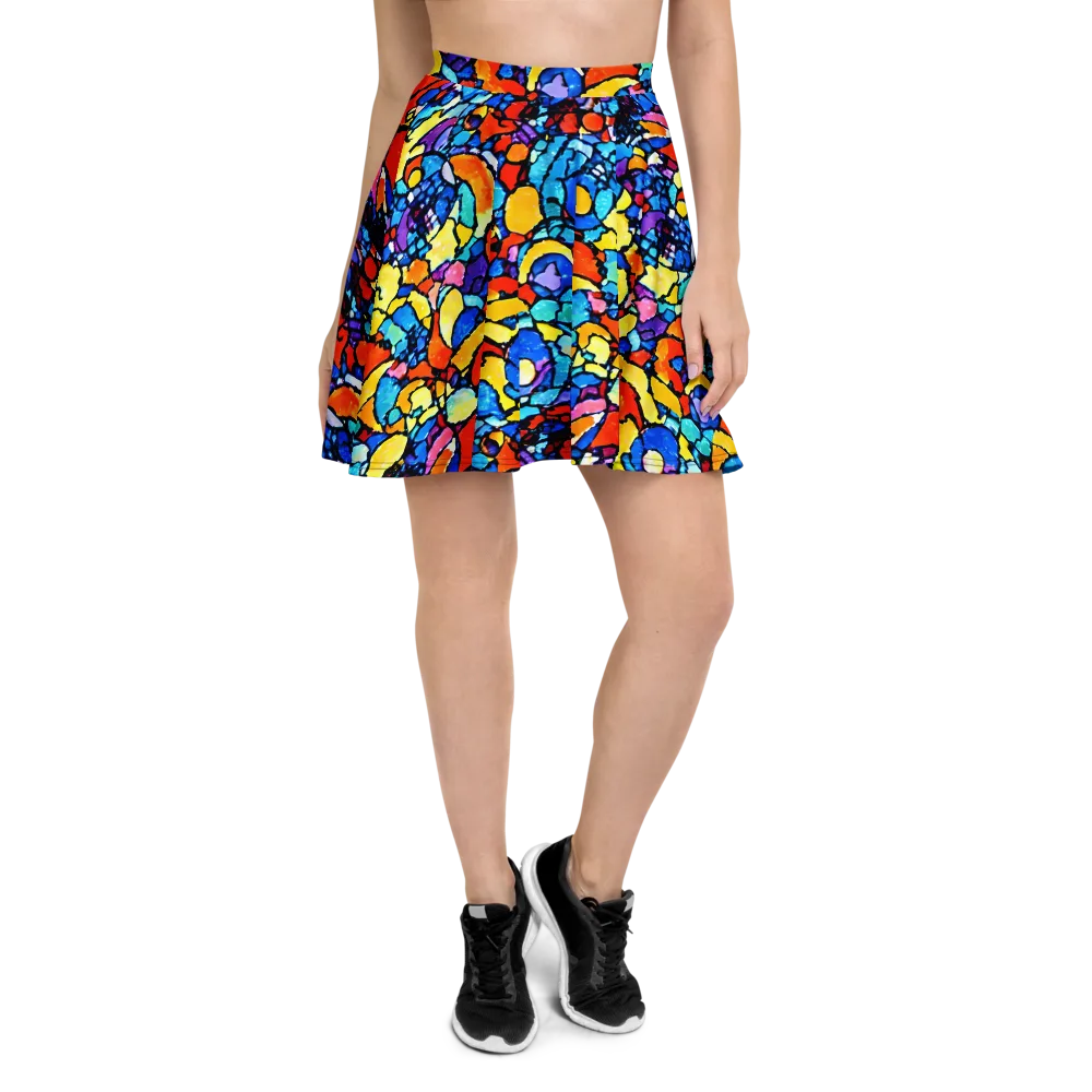 Prism Carnival on Skater Skirt — Front