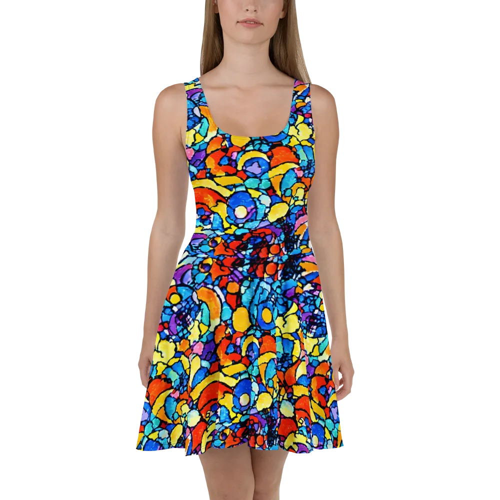 Prism Carnival on Skater Dress — Front