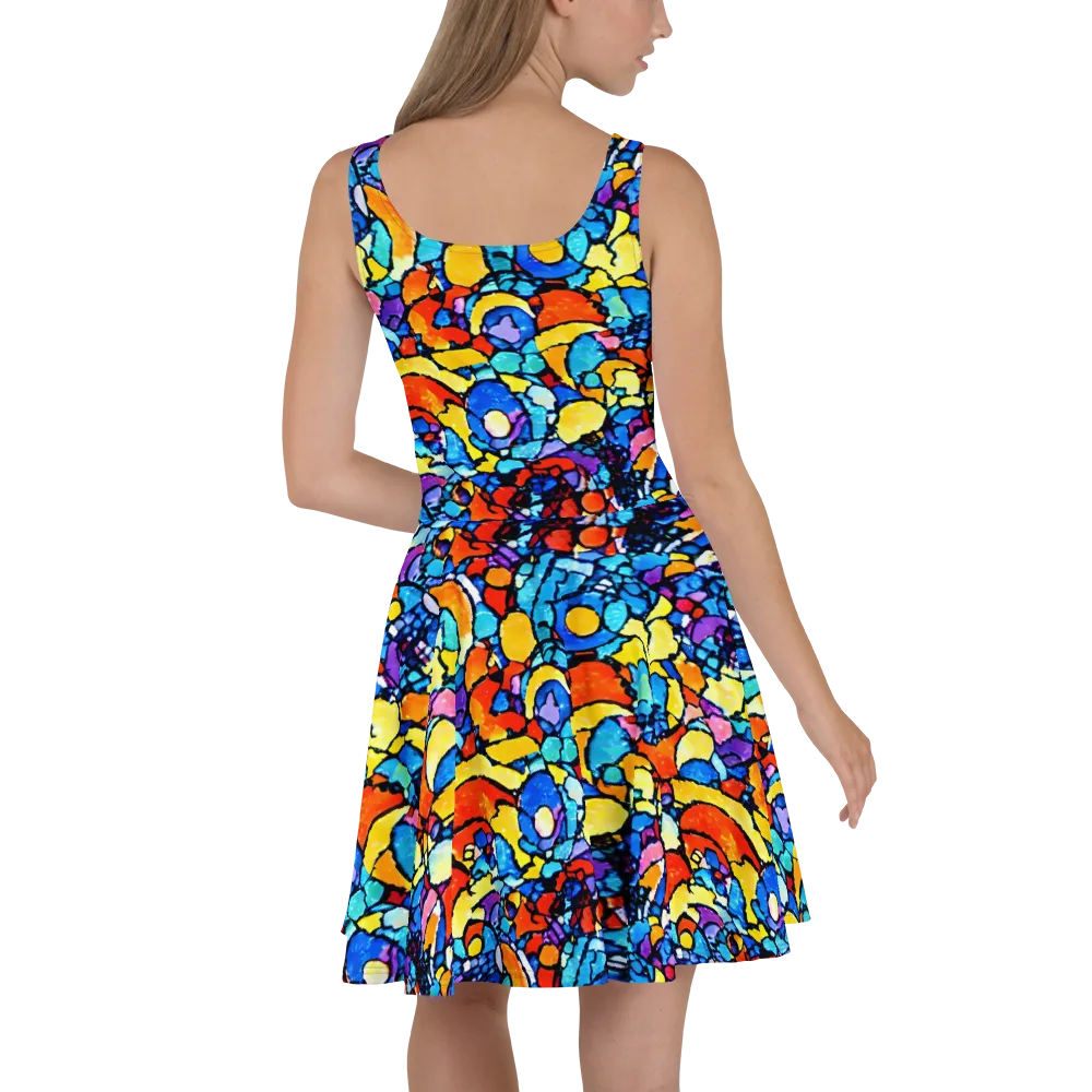 Prism Carnival on Skater Dress — Back