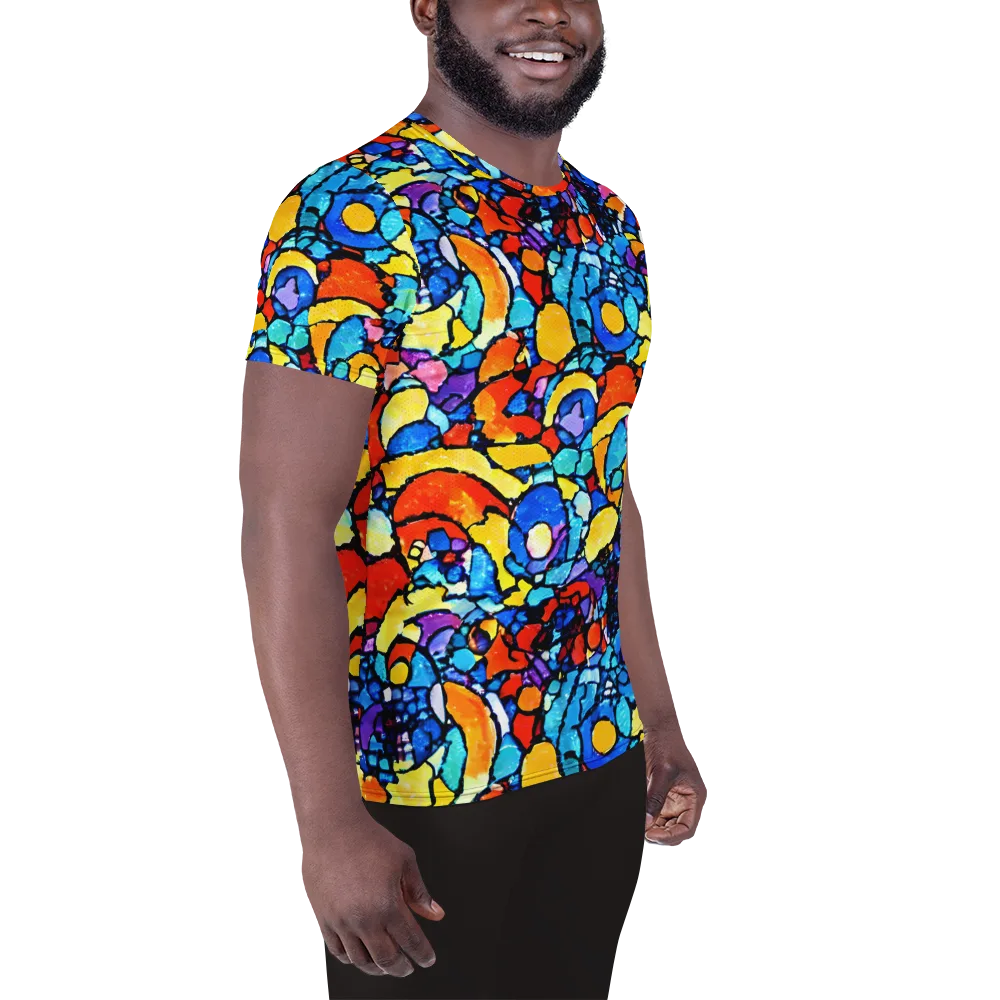 Prism Carnival on Men's Athletic T-Shirt — Right