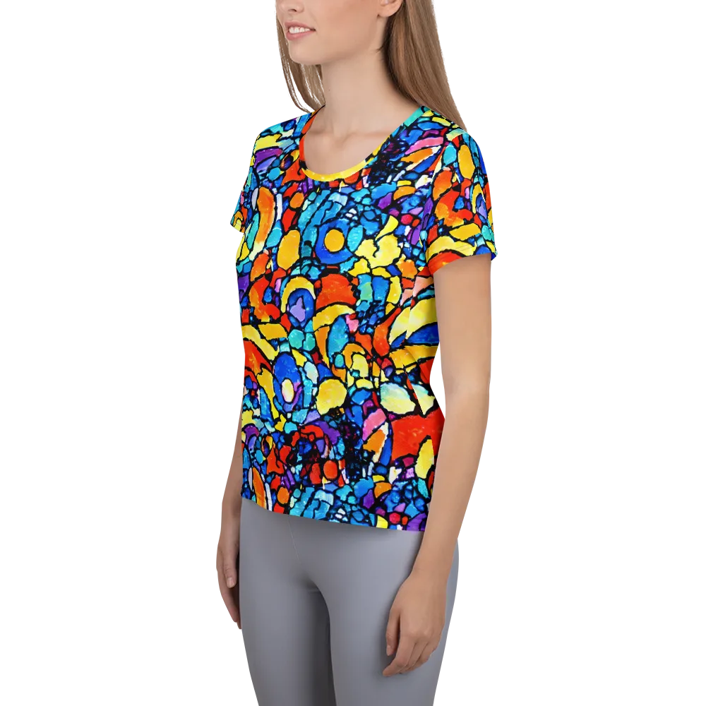 Prism Carnival on Women's Athletic T-Shirt — Left