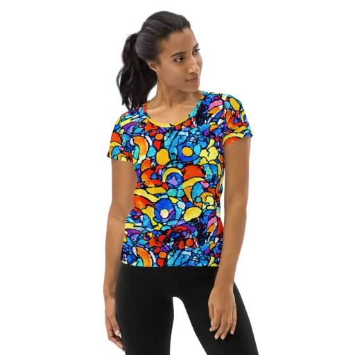 Prism Carnival on a Women's Athletic T-Shirt