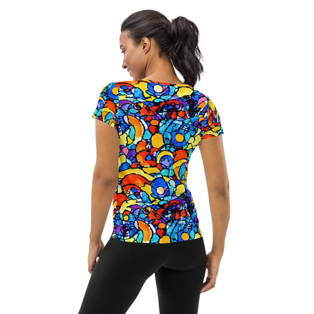 Prism Carnival on Women's Athletic T-Shirt — Back