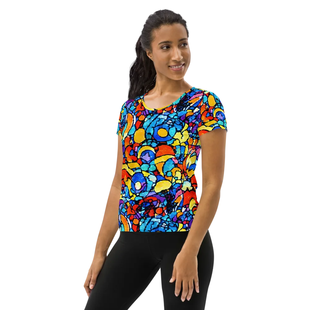 Prism Carnival on Women's Athletic T-Shirt — Left