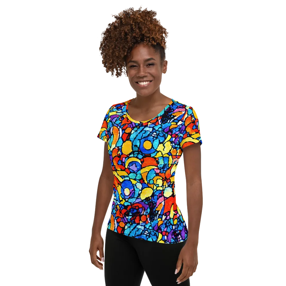 Prism Carnival on Women's Athletic T-Shirt — Left