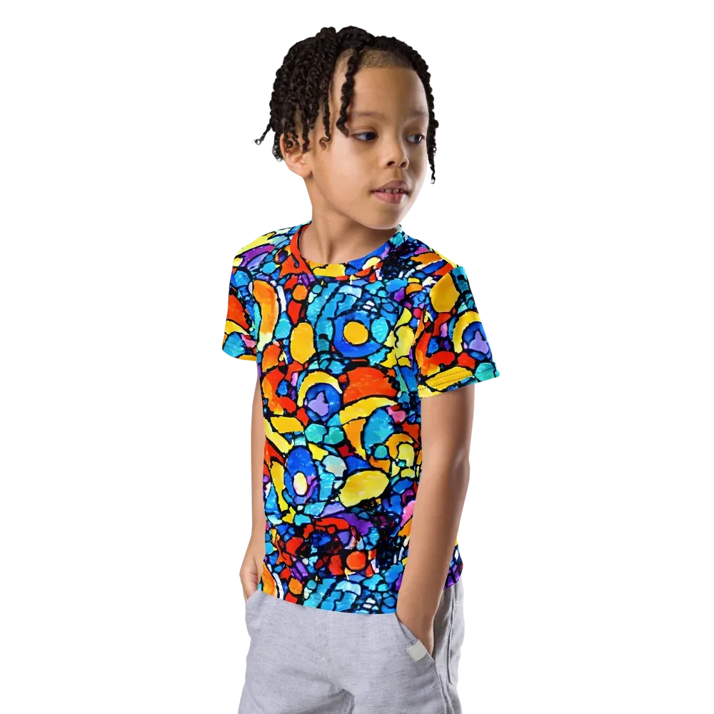 Prism Carnival on Kids Crew Neck T-Shirt — Left Front