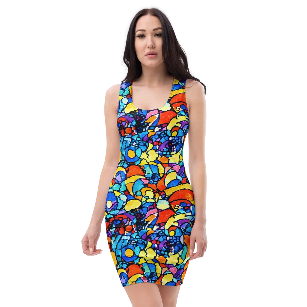 Prism Carnival on Bodycon Dress — Front
