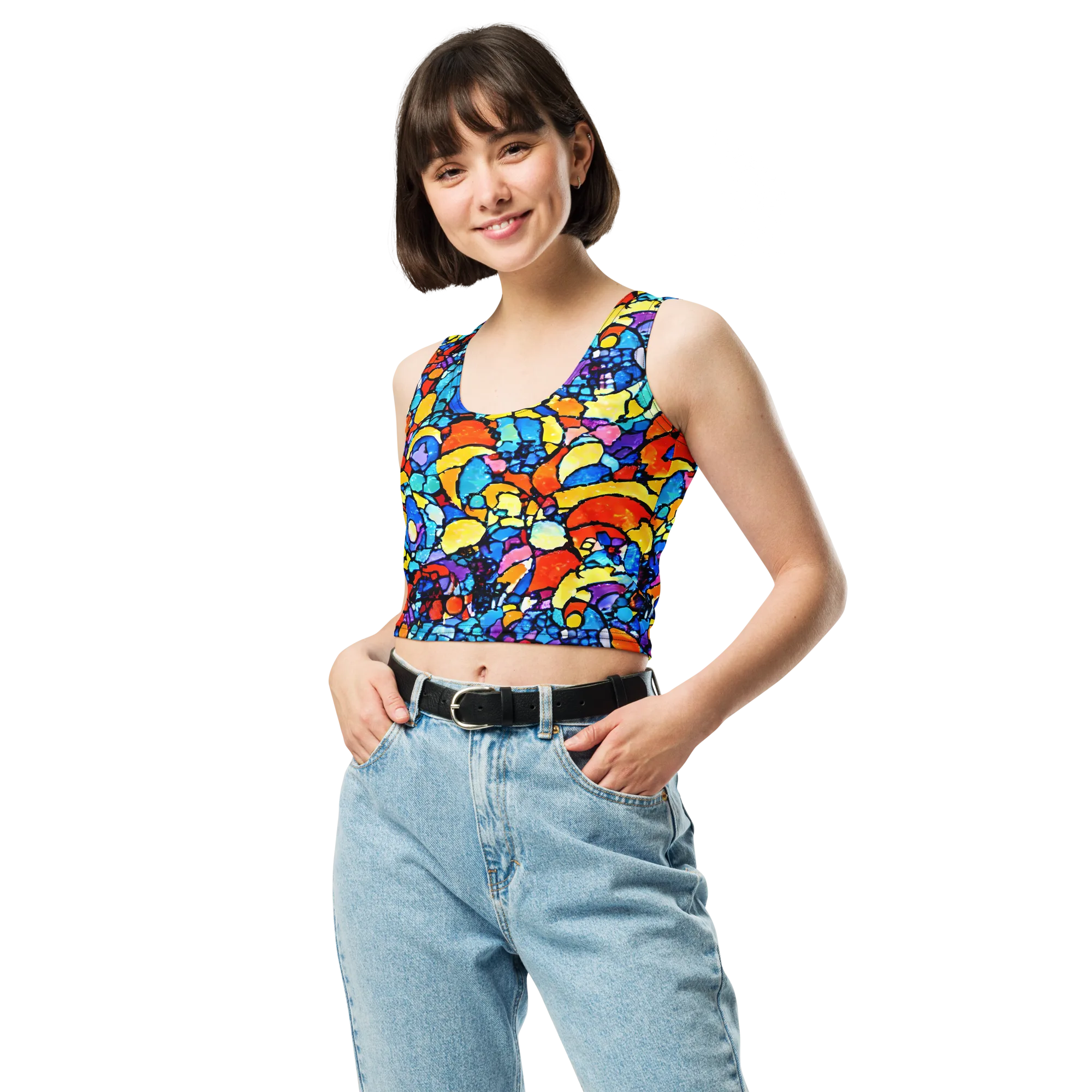 Prism Carnival on Crop Top — Front