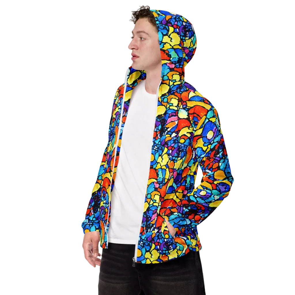 Prism Carnival on Men's Windbreaker — Left Front