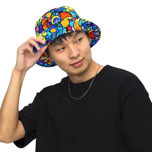 Prism Carnival on a Reversible Bucket Hat
