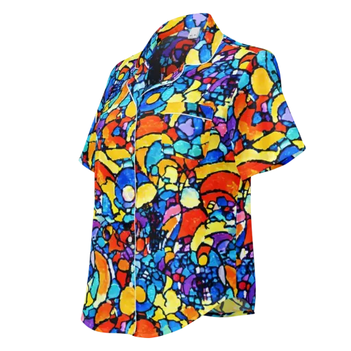 Prism Carnival on a Women's Short Sleeve Pajama Top