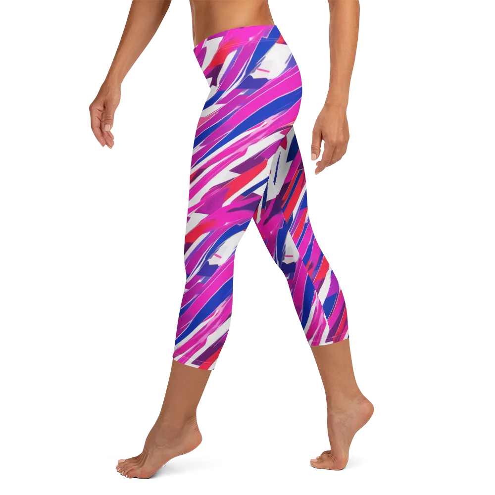 Prismatic Break on Capri Leggings — Left