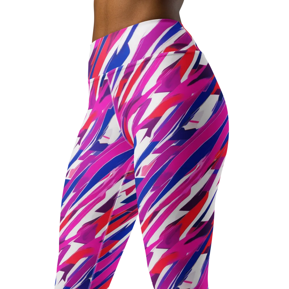 Prismatic Break on Yoga Leggings — Left Front
